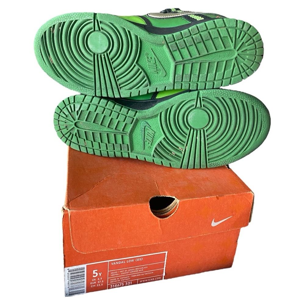 Nike Vandal Low G’s Green Metallic Silver Frankenstein Halloween - Picture 4 of 6